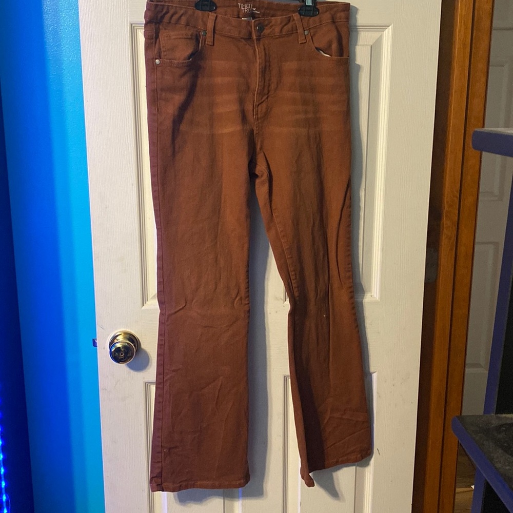 Brown bootcut jeans